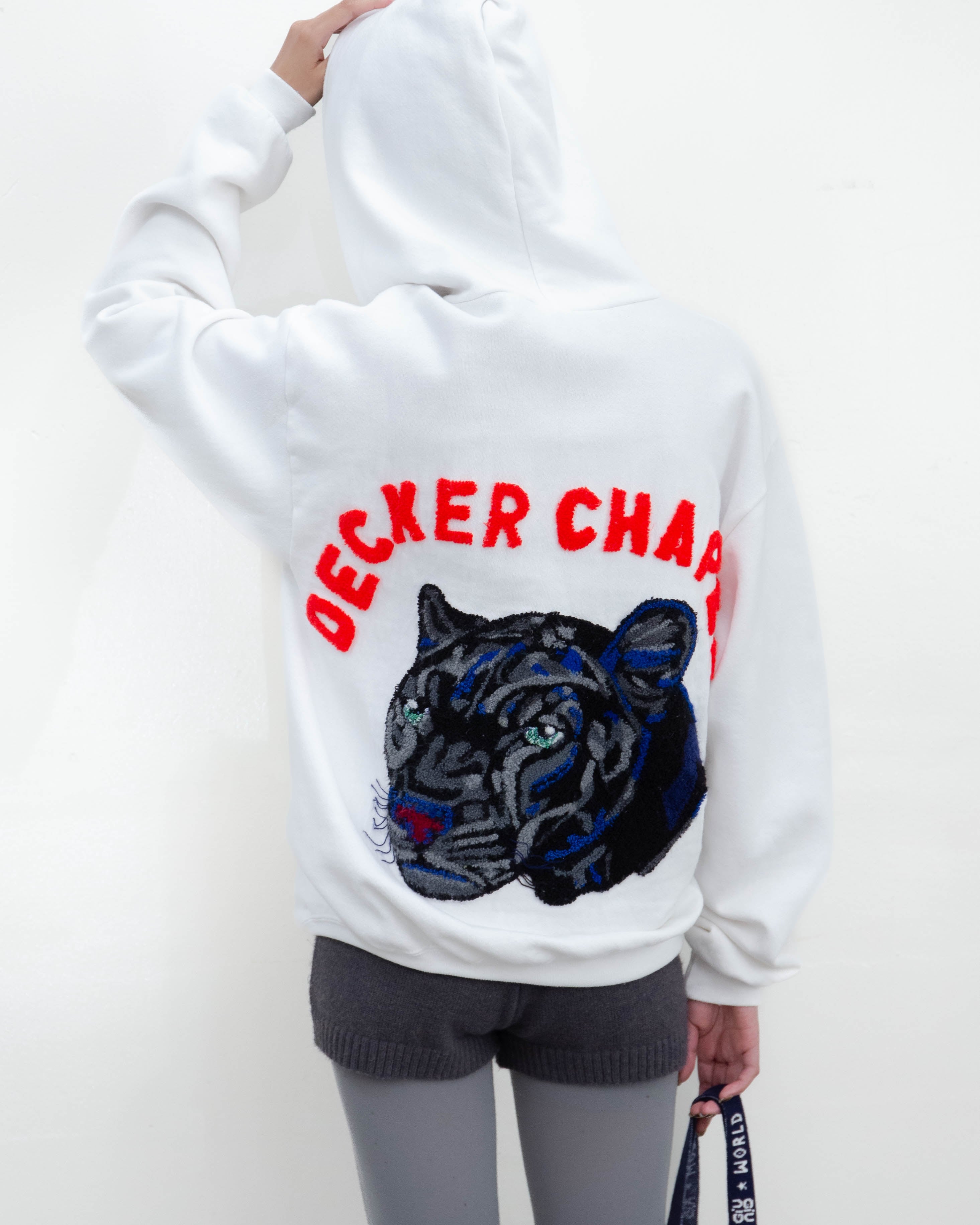 1990s chenille embroidered zip hoodie | LUIK FINN