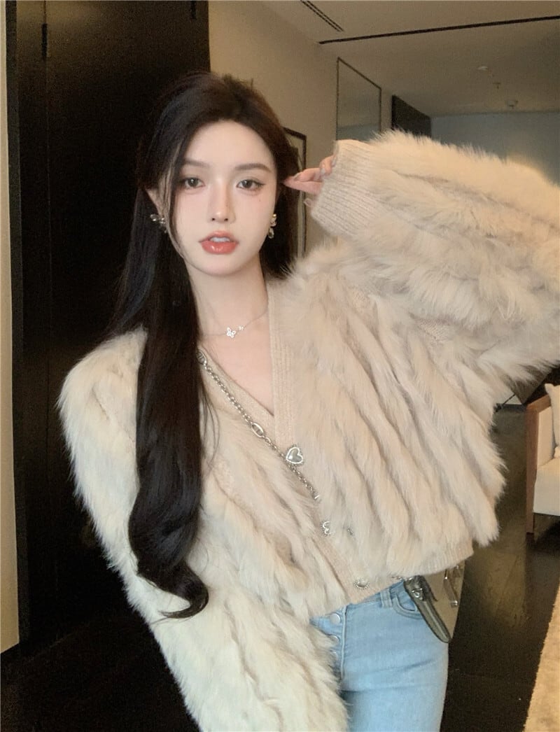 セーター Vネックカーディガンジャケット オータムウィンターニットトップス 秋物 冬物 ブラックストロベリース50863647868