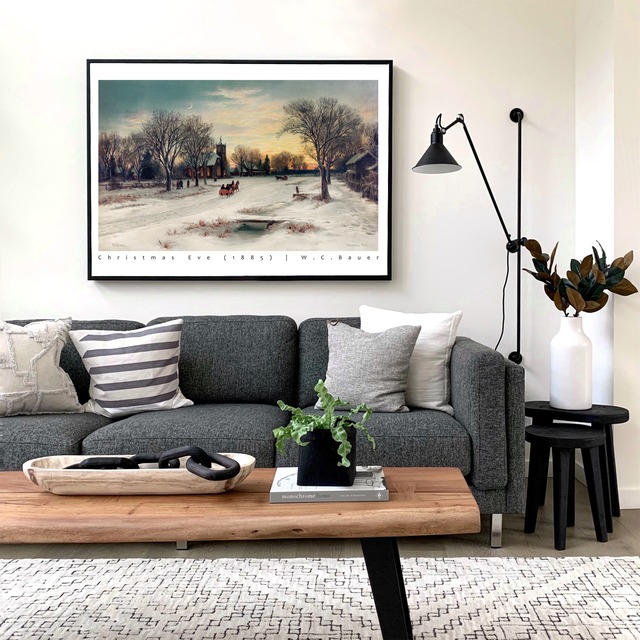 P138／W. C. Bauer／Christmas Eve／A4～／アートポスター／インテリア／おしゃれ