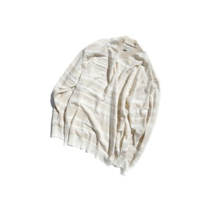 【amachi.】Horizontal Knit (Off White)