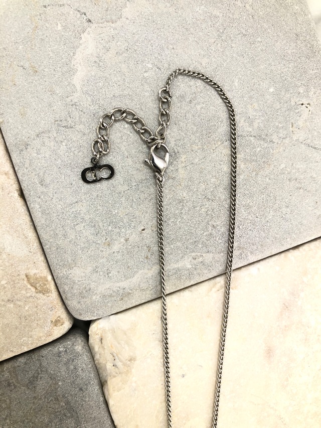 Christian Dior クリスチャン ディオール ネックレス シルバー Dロゴ ハート vintage ヴィンテージ オールド n2xugm
