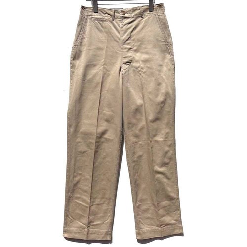 【USARMY】Military Chino Trousers, Size 45, Khaki 【1940s-】Vintage Chino Trousers W-31