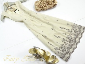 ★送料無料★Ｍ☆シックな花刺繍がキュートなワンピース(OPN6207) 