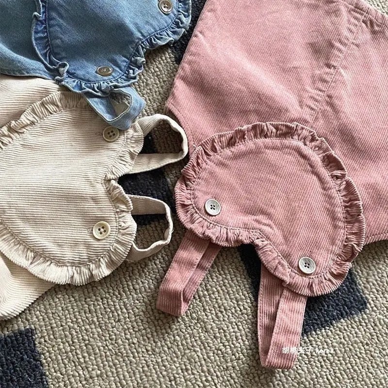 ワンピース コーデュロイ ハート ジャンパースカート 犬服 ドッグ 