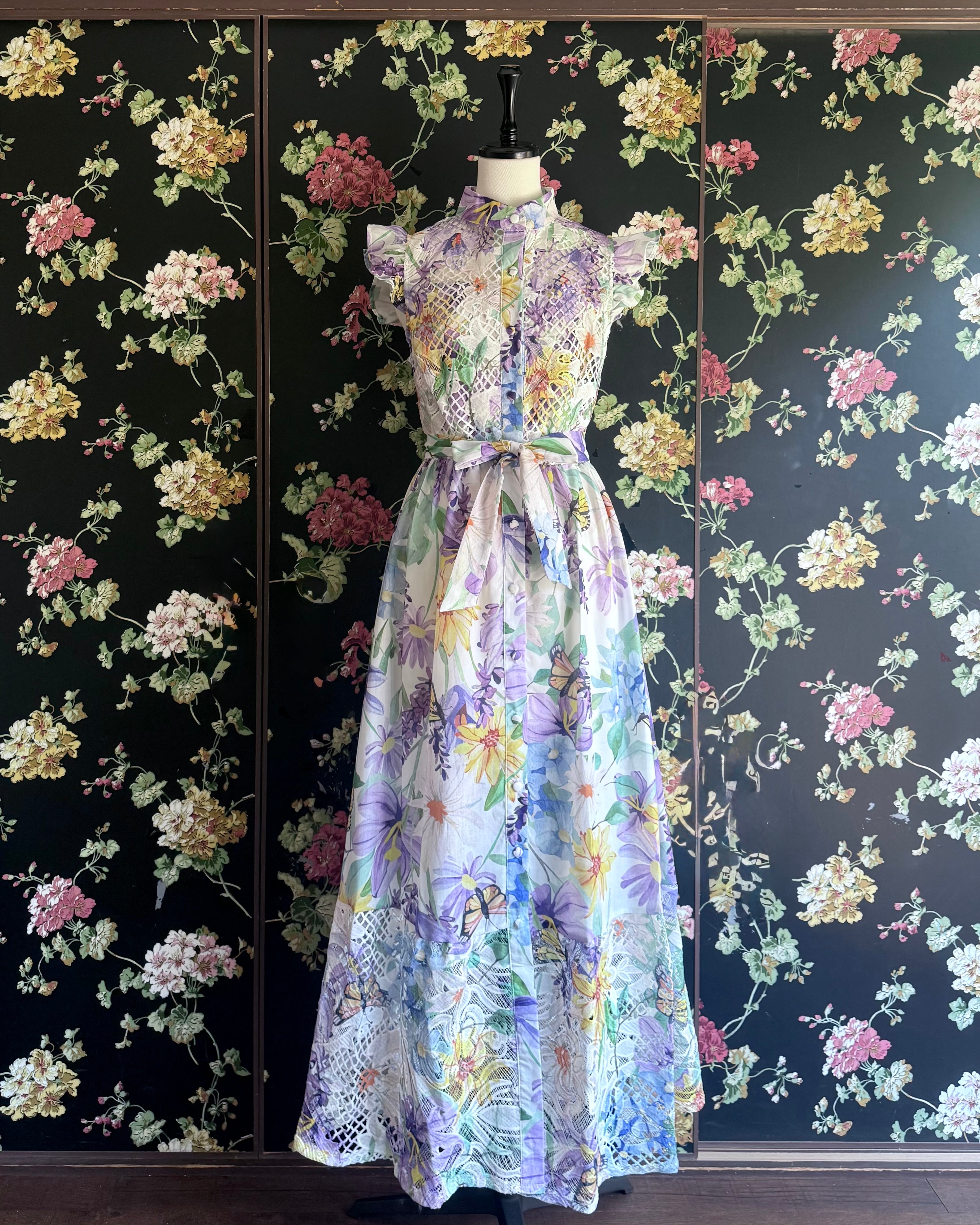 1点限定品　花柄ワンピース　花柄ドレス　ワイルドリリー レッド・ピンク・パープル | 代官山インポートワンピースのセレクト
