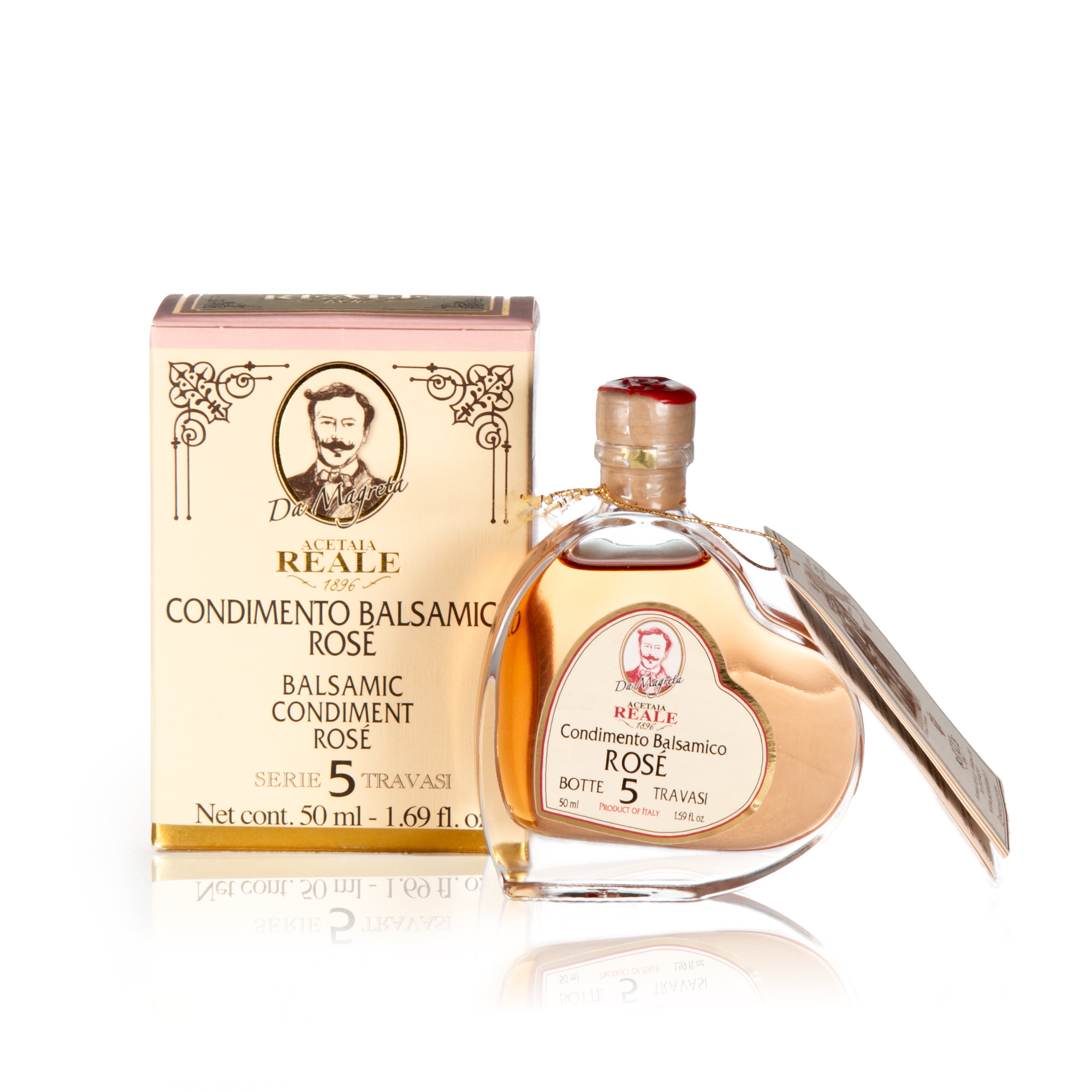 ROSE（ロゼ）：モデナ産 REALE ハート型バルサミコ酢 50ml / 5年熟成