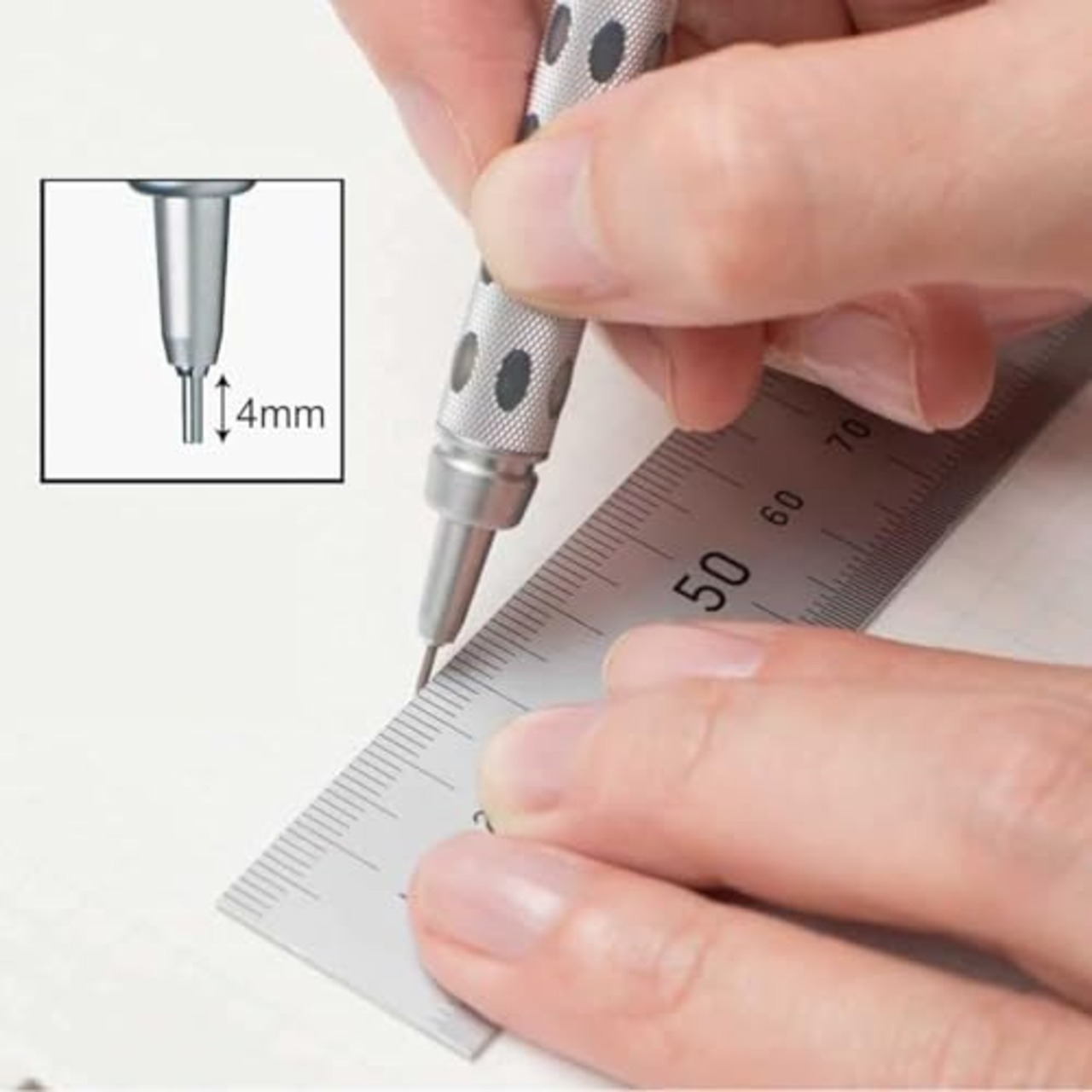 ぺんてる シャープペン グラフギア1000 PG1015 0.5mm シルバー