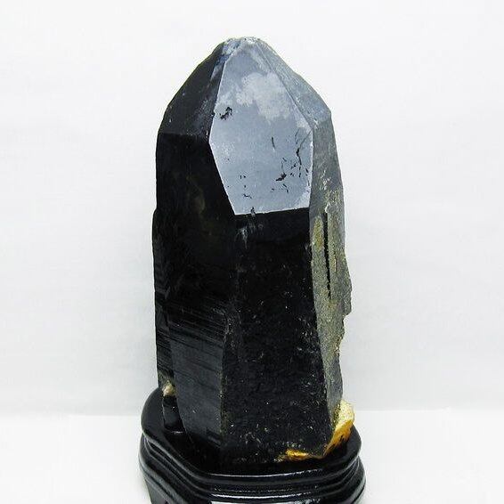 5.5Kg モリオン 原石 黒水晶 原石 山東省産 台座付属 一点物 191-531