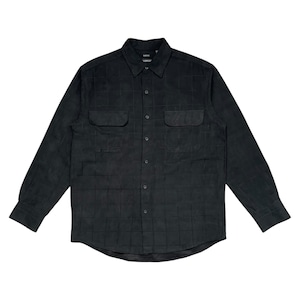 GEORGE SUEDED BUTTON SHIRT BLACK SIZE M (USED)