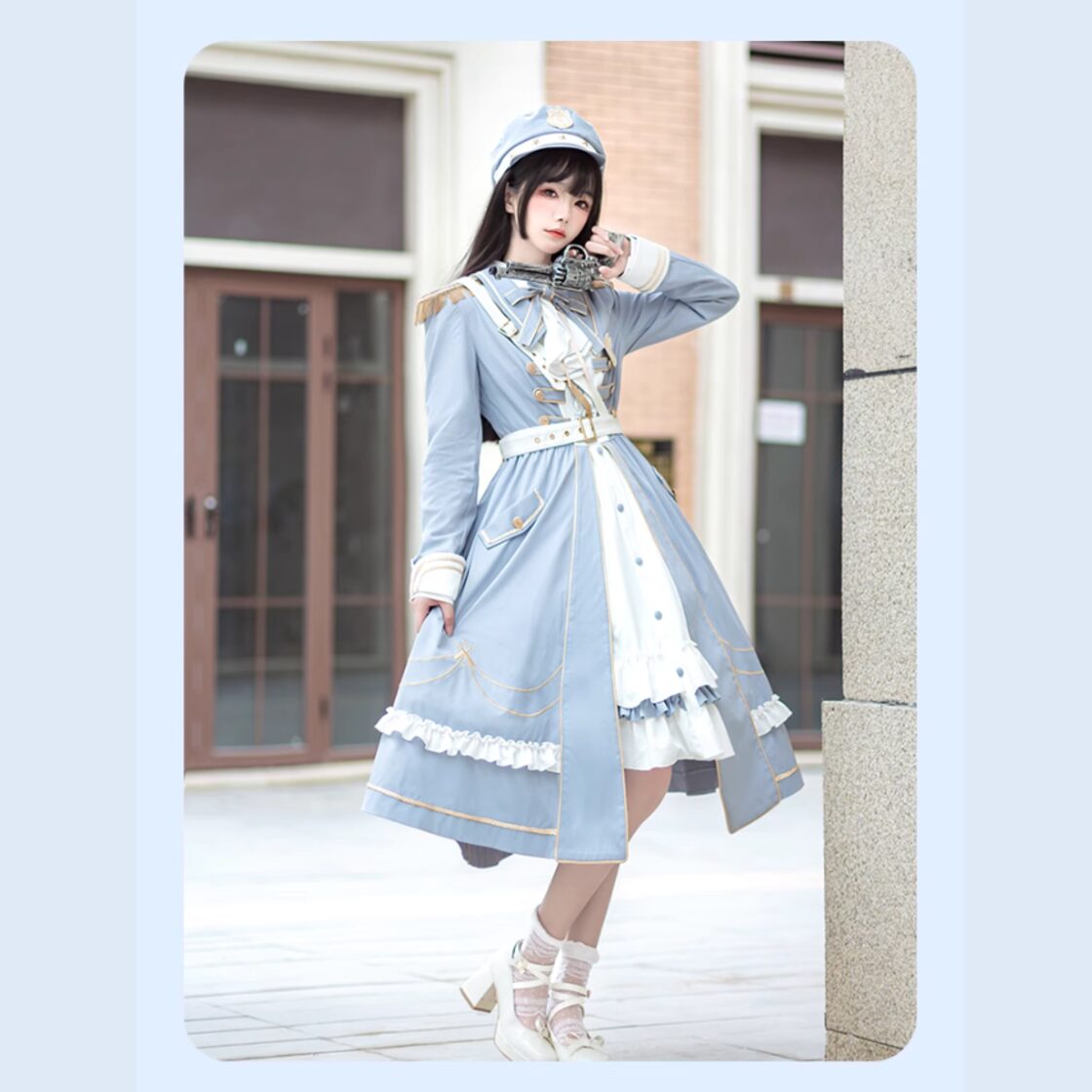 天使と悪魔 サブカル系ファッション ミリロリ ワンピース 軍服 