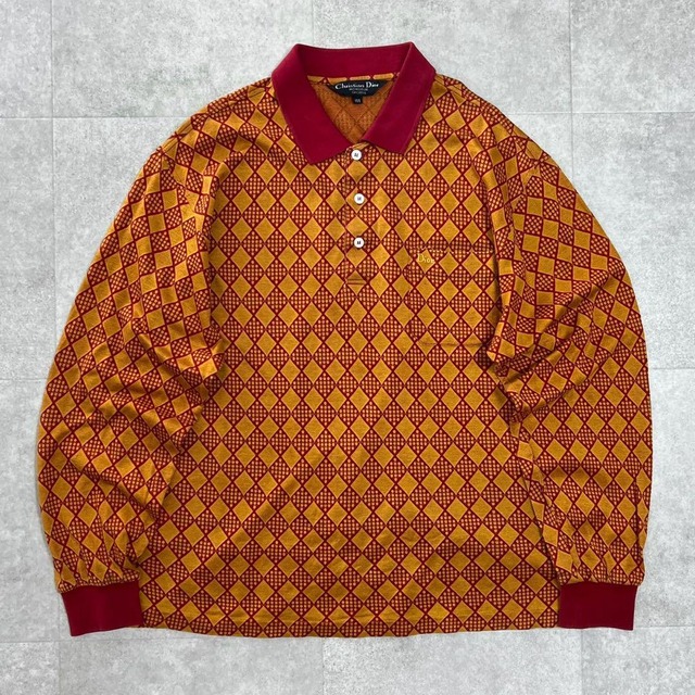 レア　クリスチャンディオール　90s ロンT セーター　総柄　ビンテージ　XL