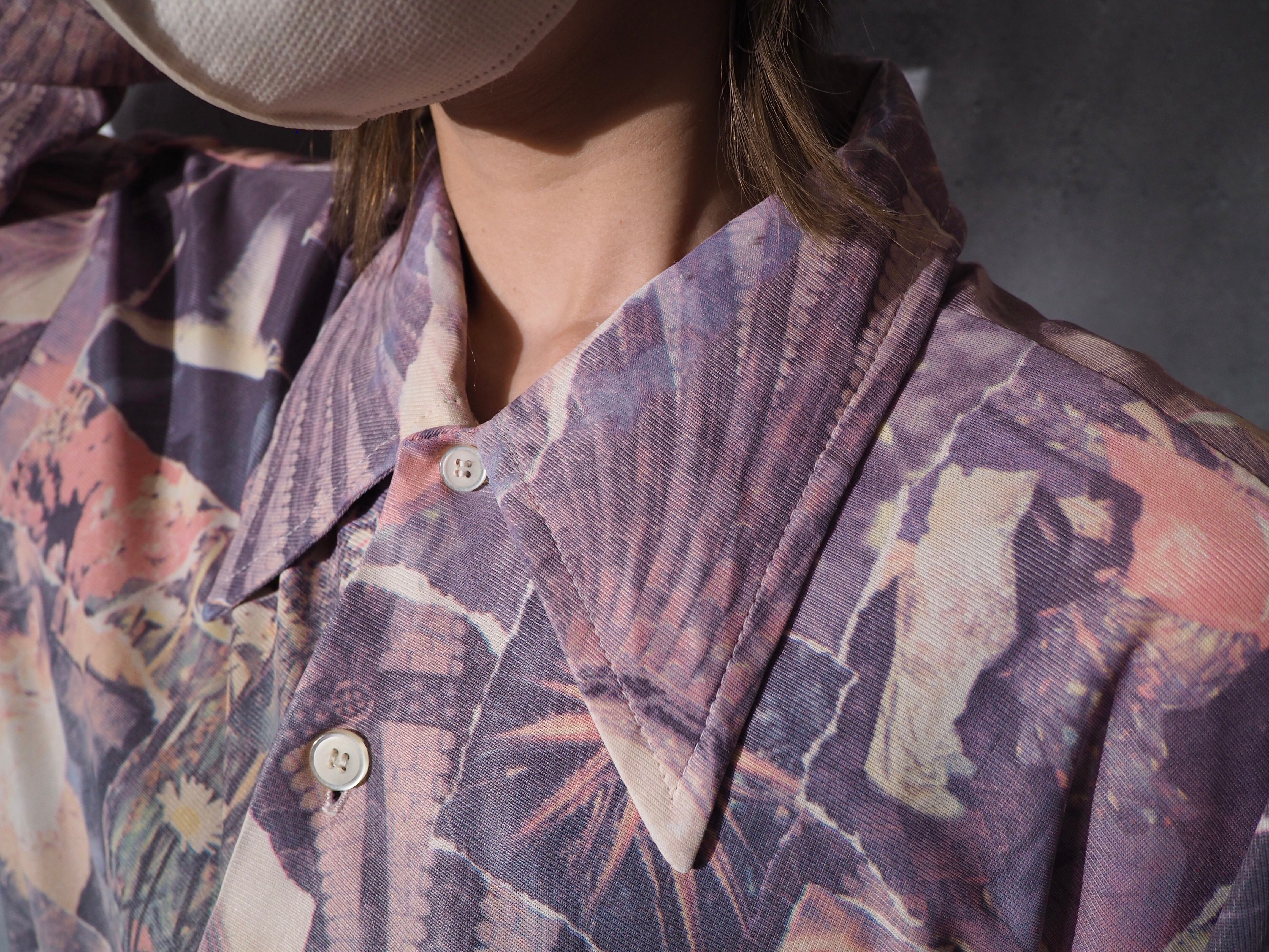 1970s Designer photo printed Design vintage shirt