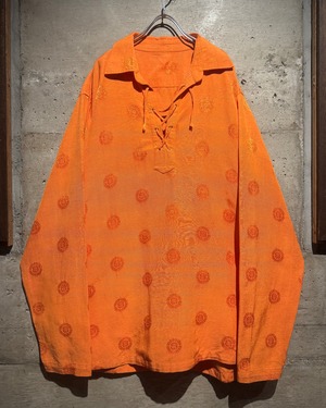 【Caka】China Design Vintage Loose Skipper Pullover