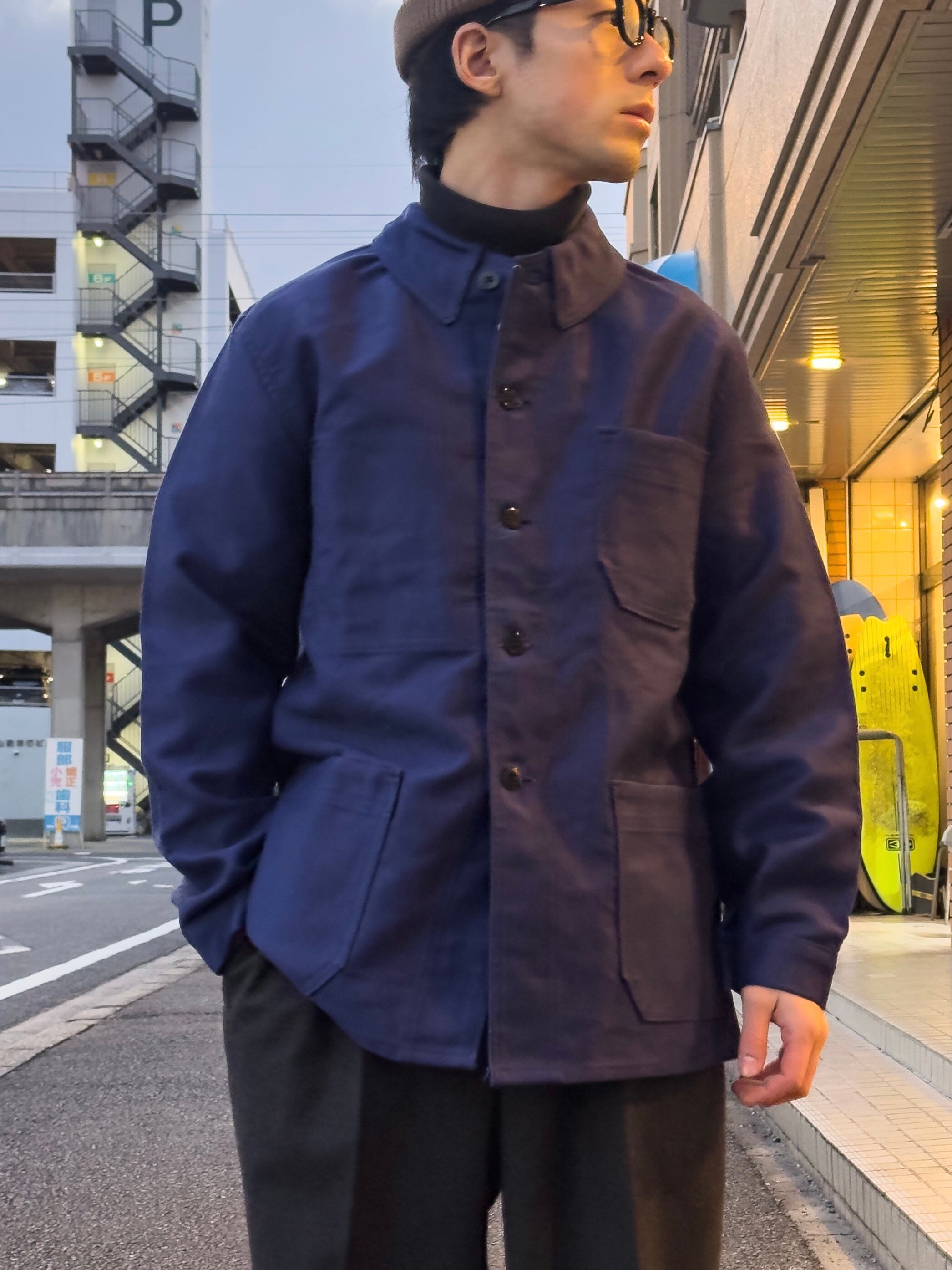 Deadstock] 50〜60's MONT-ROUGE Blue Moleskin Jacket | regnbage