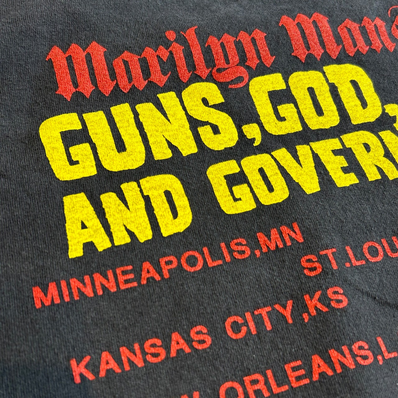 Vintage MARILYN MANSON GUNS, GOD, AND GOVERNMENT TEE