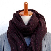 MAISON CARRÉE CASHMERE Stardust STOLE "BURGUNDY" 再入荷