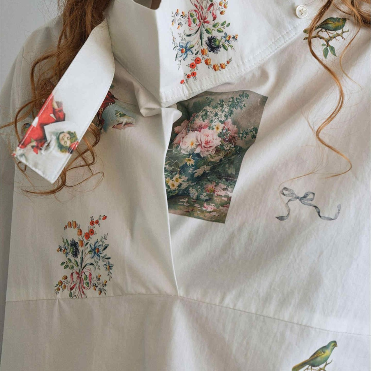 Art Print Asymmetry Shirt T3883