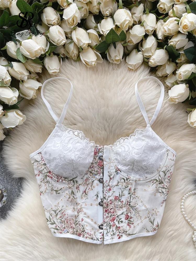Sing補強-女性のためのセクシーなストラップムービーダリートップス、レースアッププリント、背中の開いた上級ストリートウェア、ボディコン、高品質、魅力的なシックなキャミス_102