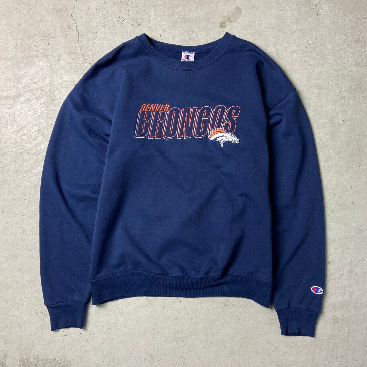 〜00年代 Champion チャンピオン NFL DENVER BRONCOS チームロゴ刺繍 スウェットシャツ メンズM 古着 00s ビンテージ ヴィンテージ Y2K デンバー・ブロン