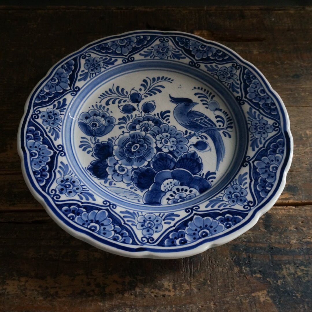 古いオランダの陶器皿