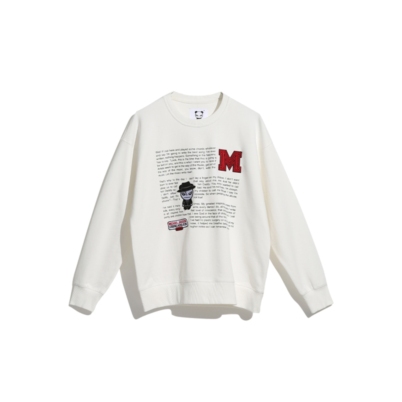 SALE 送料無料【HIPANDA ハイパンダ】メンズ MJ クルーネック スウェット トレーナー MEN'S MJ PRINT CREW NECK SWEAT SHIRT / WHITE・BLACK・GRAY