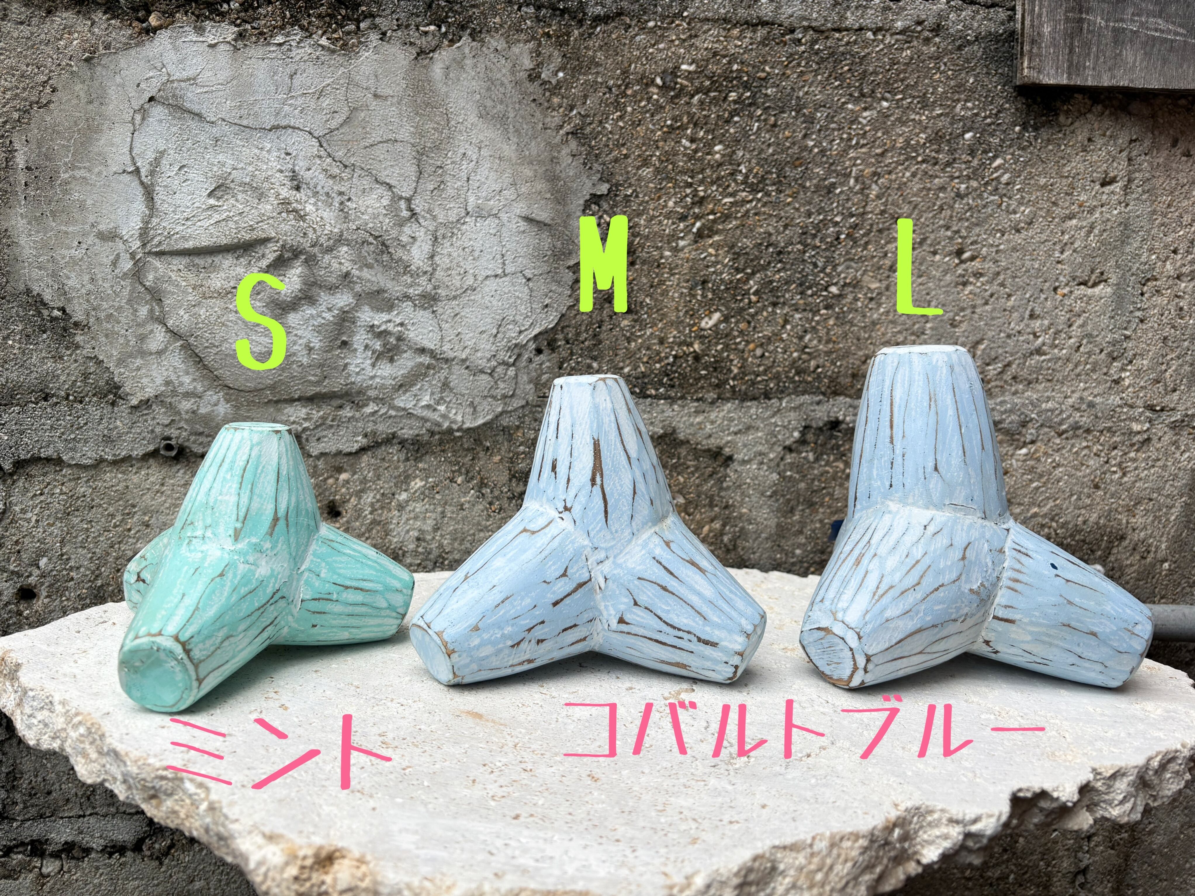 アンティーク木彫フィジー製1986年現地で購入した木彫の目と額に貝殻の植え込み 木彫りのテトラポット Sサイズ | のざき民芸