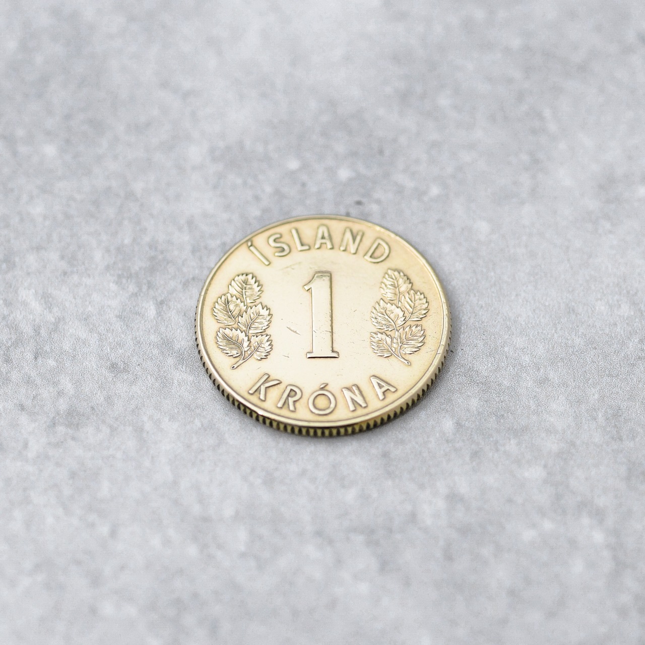 アイスランド 1クローナ コインリング｜ICELAND 1KRONA COINRING