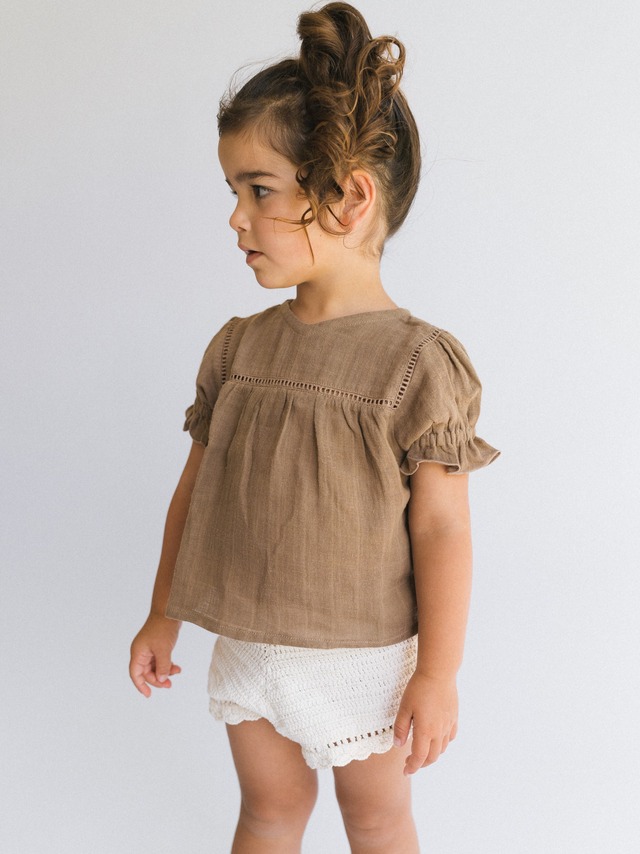 ILLOURA THE LABEL / Clover Blouse_Chocolate(2y,3y,4y,5y)