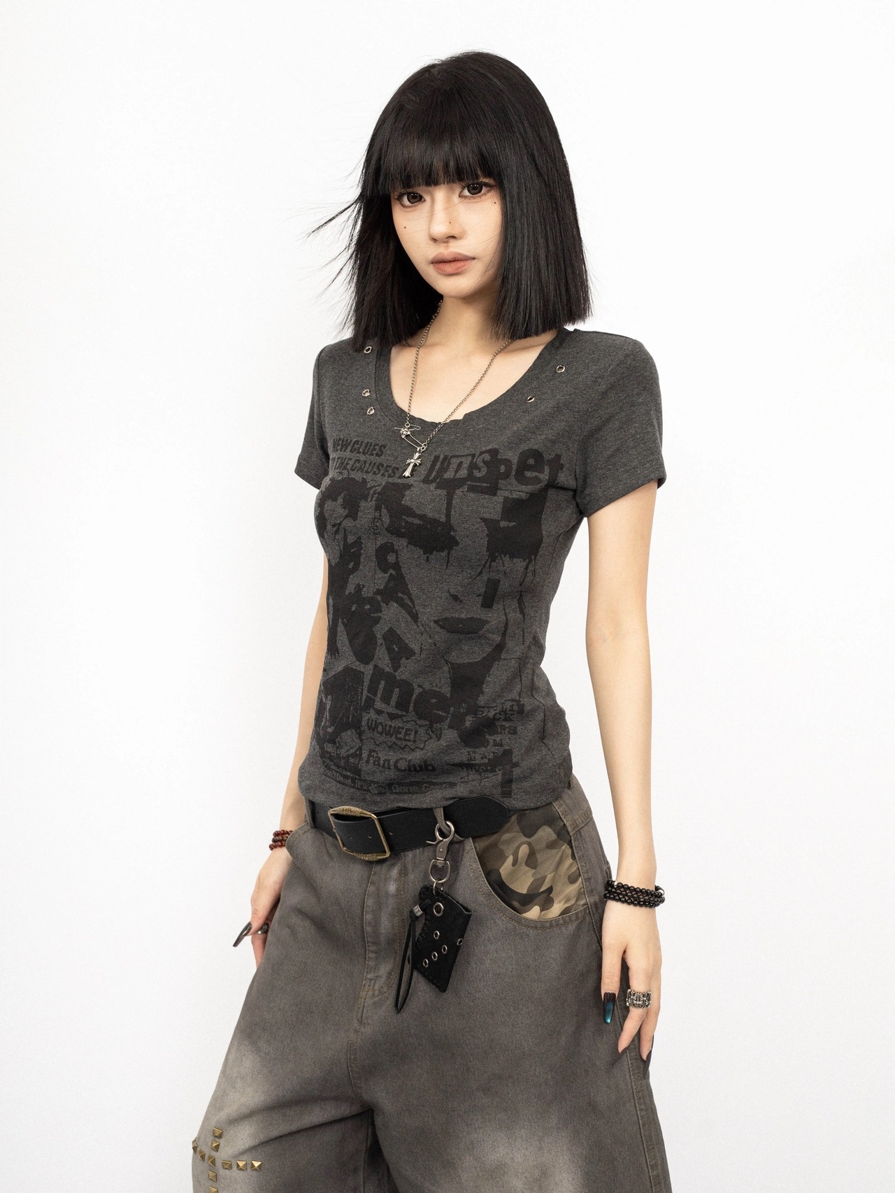Rock-Print Tops