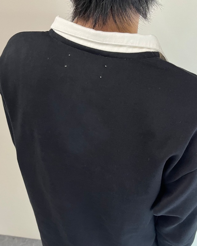 【26/AW Oscar Ouyang】Black french cuff polo shirt