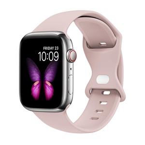 【在庫処分】コンパチブル Apple Watch バンド アップルウォッチ バンド 40mm 41mm 42mm 44mm 45mm 46mm 49mm for iWatch Ultra 3/2/1 SE Series 11/10/9/8/7/6/5/4 に対応 スポーツバンド 交換ベルト シリコン製 柔らかい 通気 耐衝撃 防汗 男性 女性 (ピンクサンド40/41/42mm S/M)