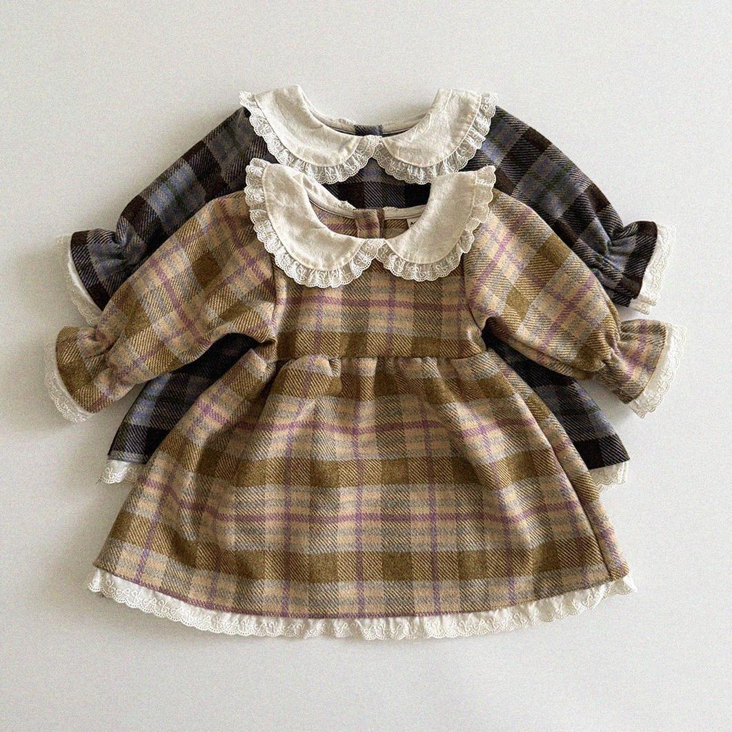 «sold out»«Aosta» ウールチェックワンピース 2colors