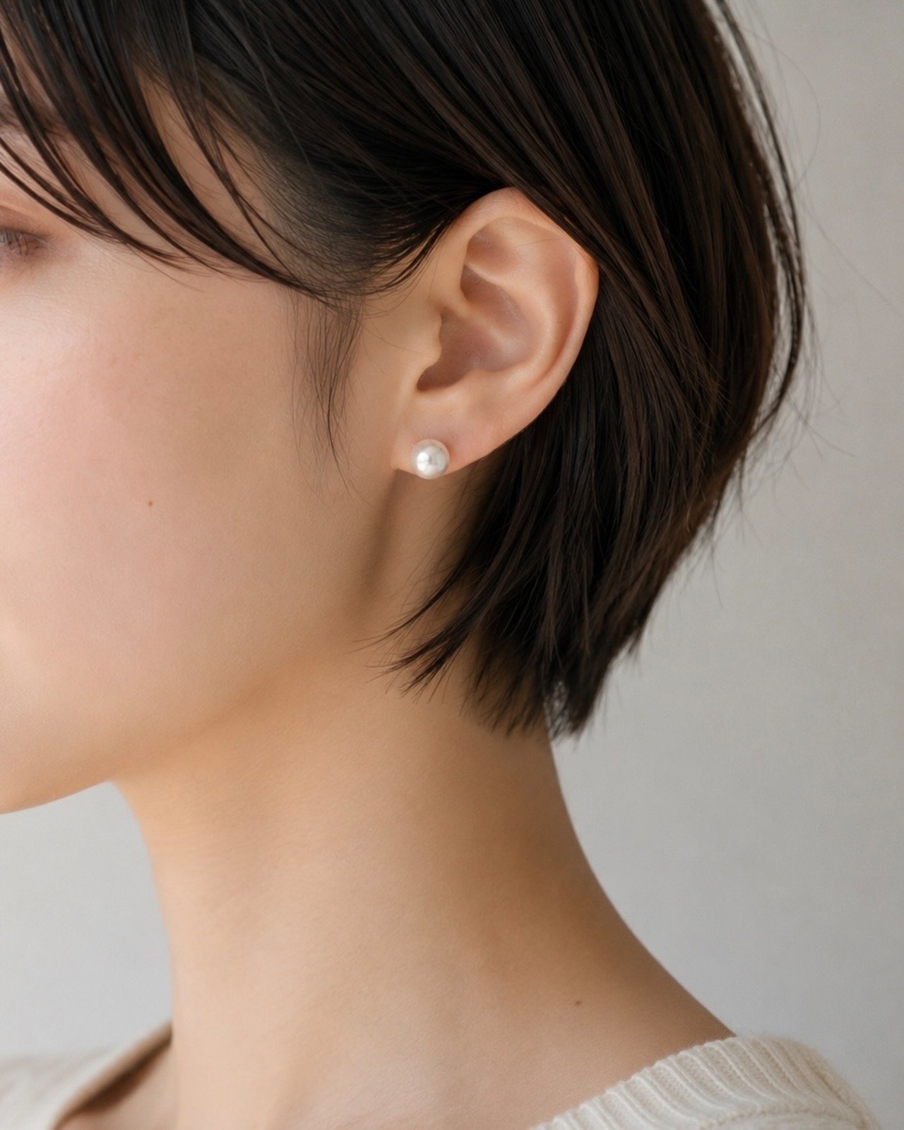 アコヤ真珠ピアス 7.0-7.5mm