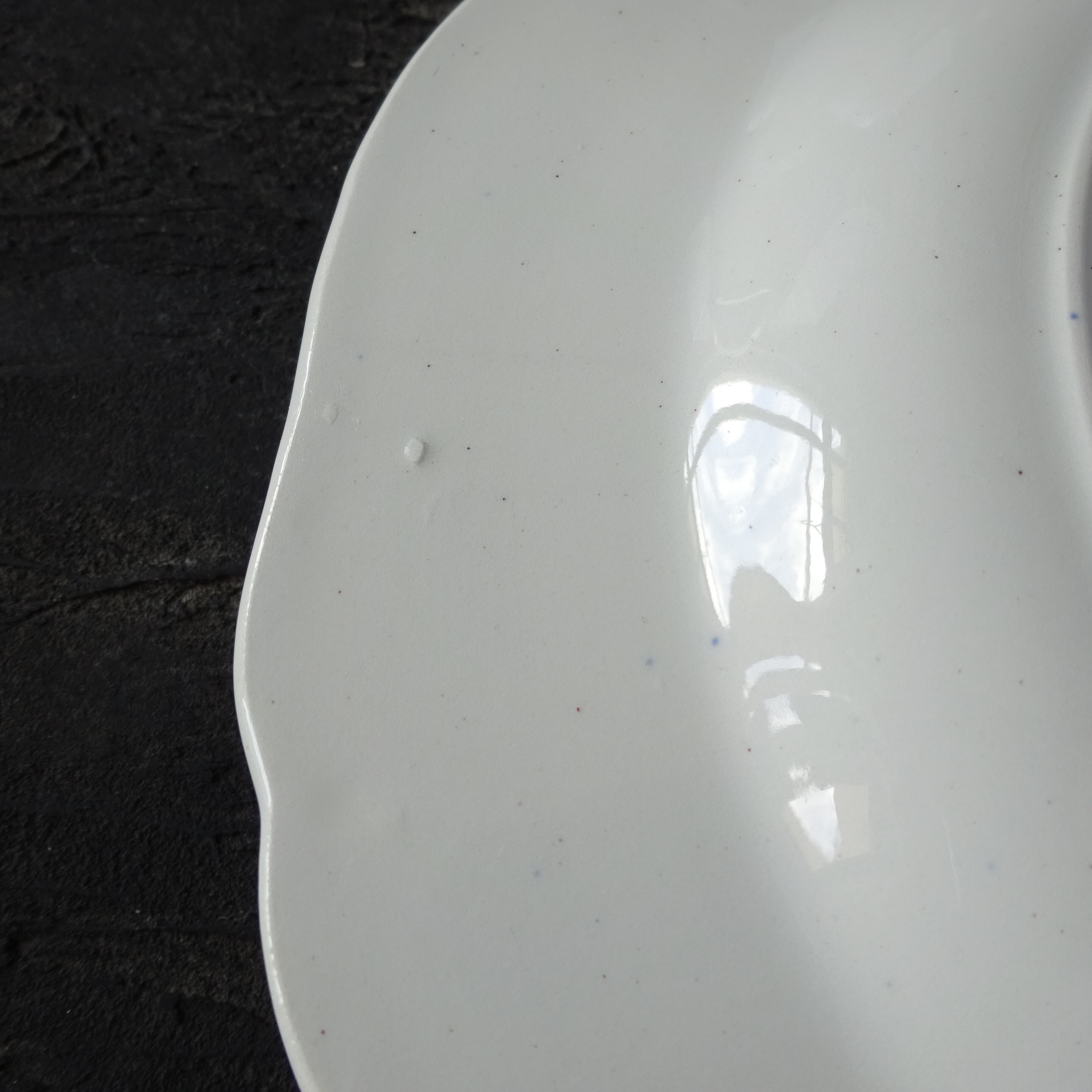 ☆TERRE de FER PORCELAINE OPAQUE DE GIEN modèle 《IDYLLE》 assiette demi creuse (B)