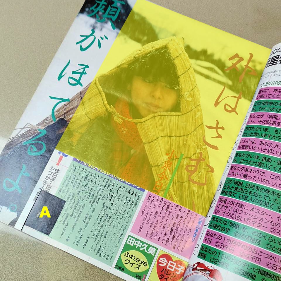 明星・レトロ雑誌・アイドル雑誌・1984年・1月・2月・3月・4月・5月号