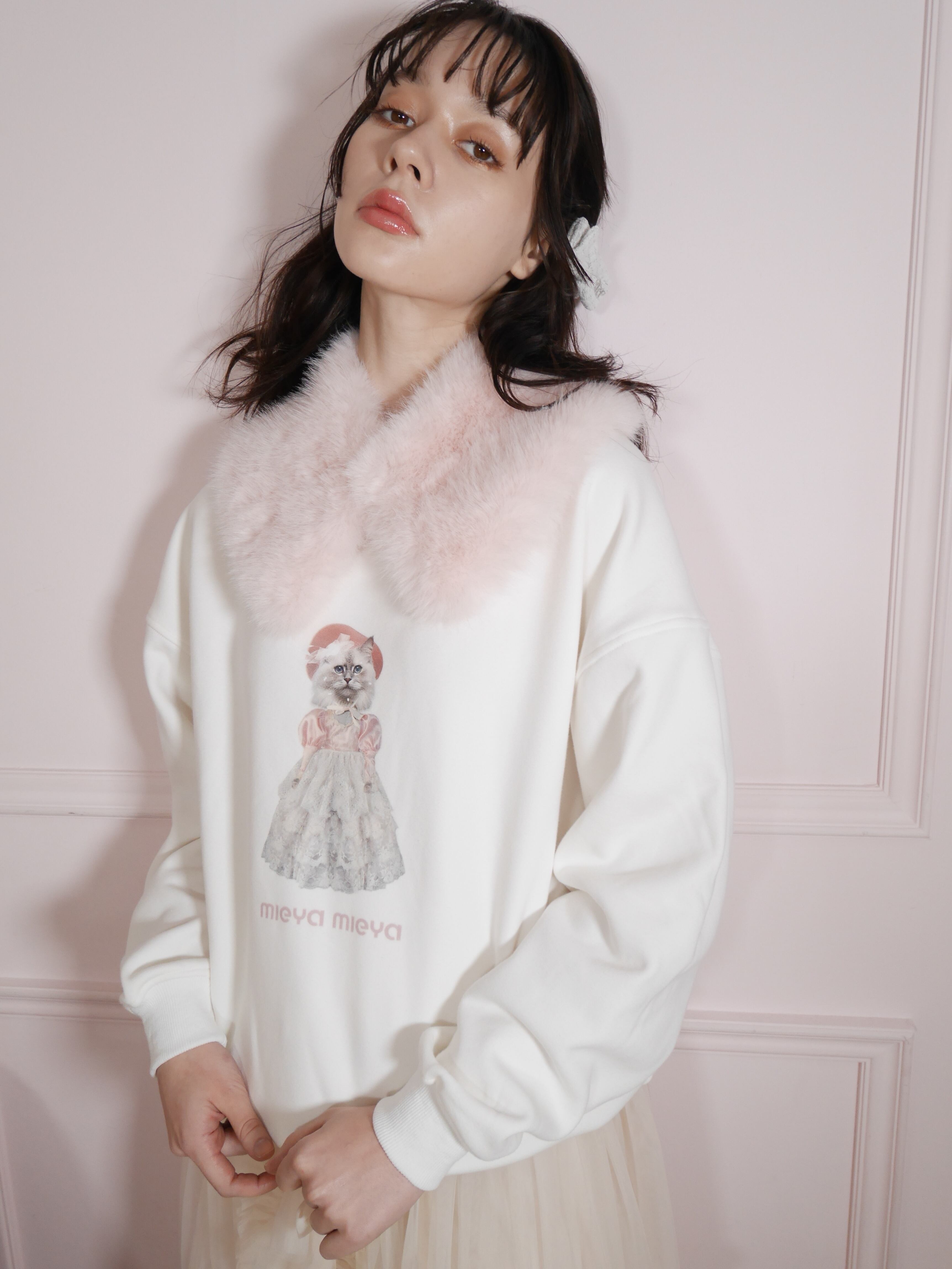 mieya mieya chaton knit ''white''