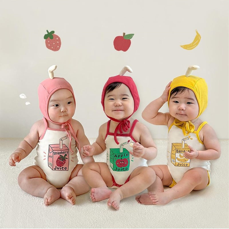 BABY】記念日用 牛乳ロンパース | 韓国子供服通販 - Baker