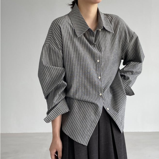 stripe print shirt 14676