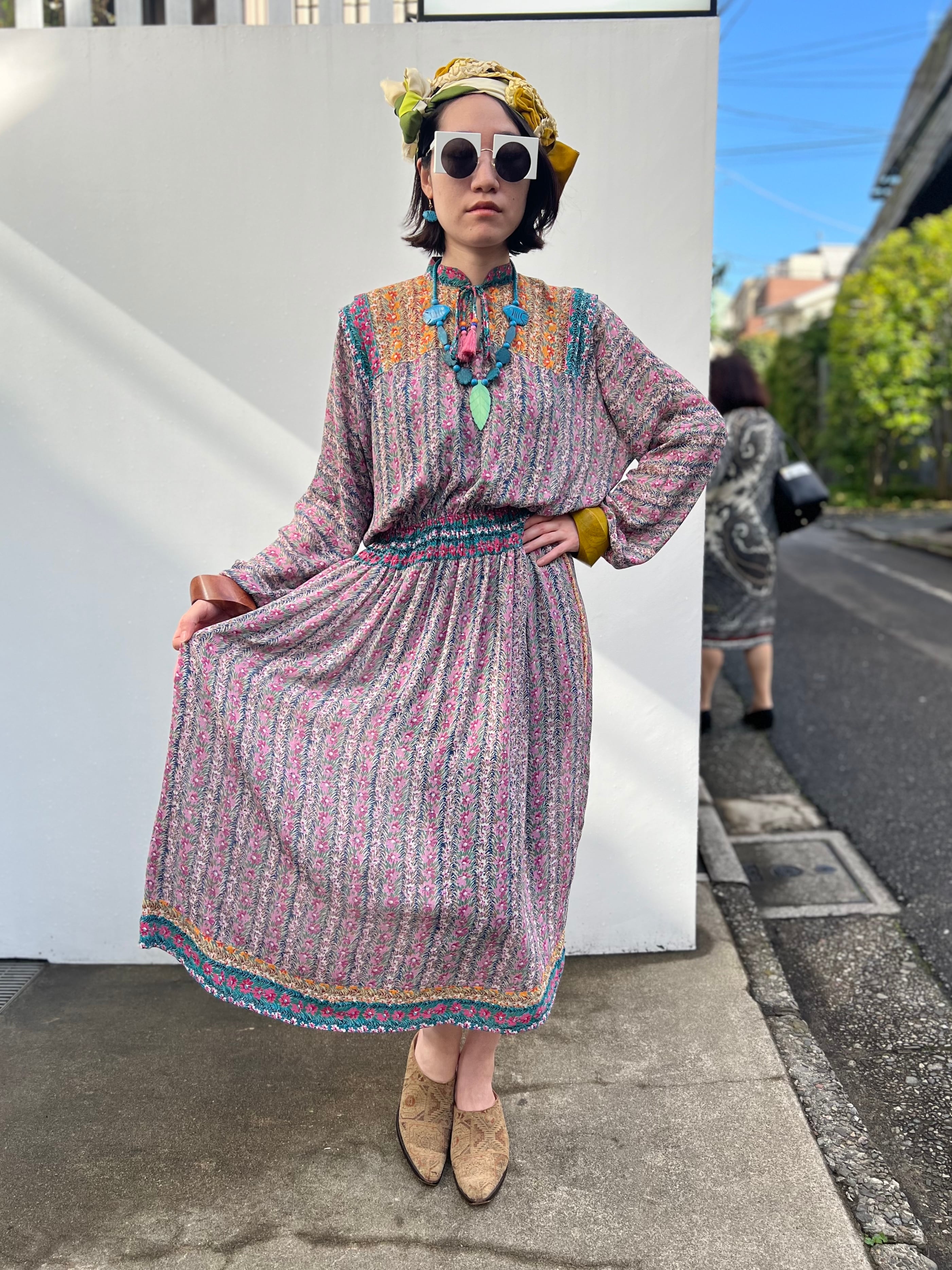 最新のデザイン Vintage Diane Freis ダイアンフレイス 花柄シルク