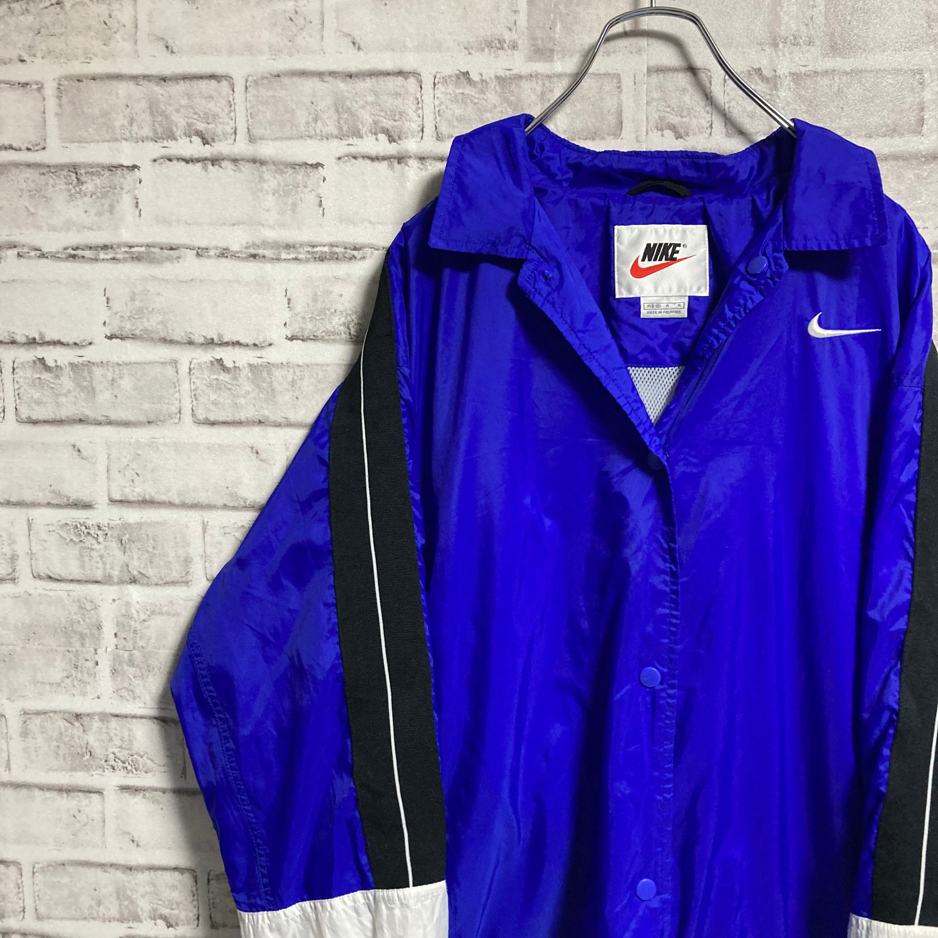 NIKE】90s Nylon Jacket L相当 USA規格 ナイキ 銀タグ 切替 ナイロン ...