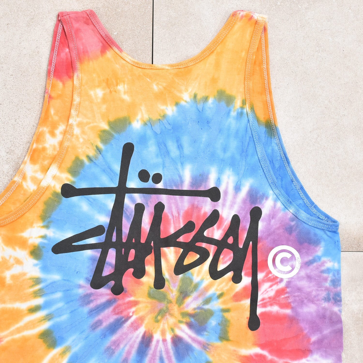 Stussy ステューシー タイダイ染 タンクトップ ヴィンテージ-