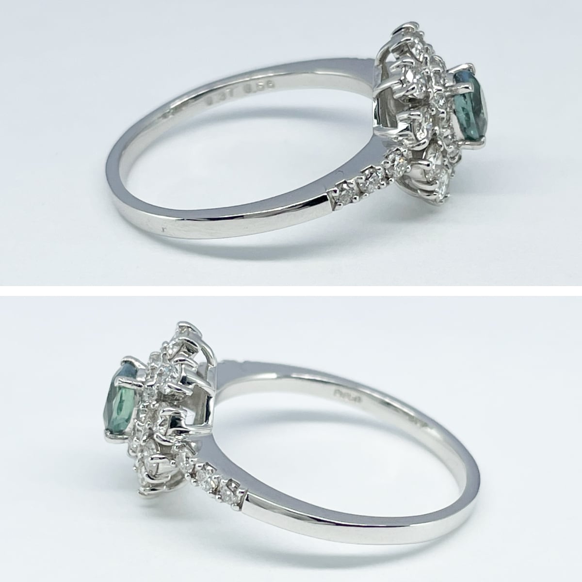 Pt950 天然アレキサンドライト 0.37ct ダイヤ 0.56ct リング | JEWELRY 