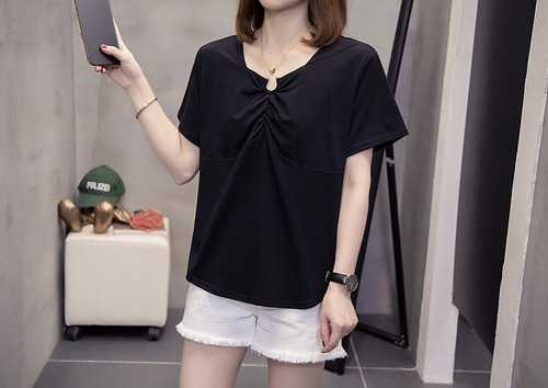 【大きいサイズXL-4XL】【春夏新作】ファッションＴシャツ♪ブラック/グレー2色展開◆#sctmsm-243167