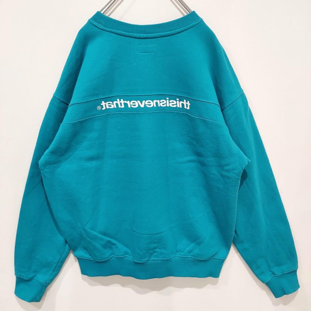 THISISNEVERTHAT ネバザ スウェット プリント 青 L 11687 | fuufu THISISNEVERTHAT ネバザ スウェット プリント 青 L 11687 | fuufu