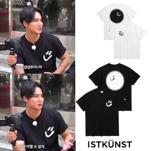 遂に再入庫!★SEVENTEEN ミンギュ 着用!【ISTKUNST】IST KUNST Blur Smiley Ball T-shirt_2COLOR