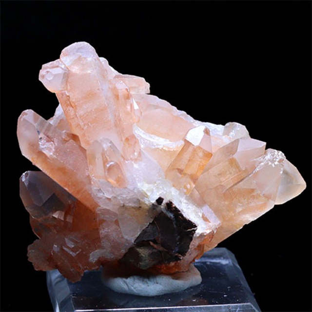 〔D452-21〕コリント産 タンジェリンクォーツ クラスター マンダリンクォーツ Tanjerine Quartz 蜜柑水晶【メール便不可】