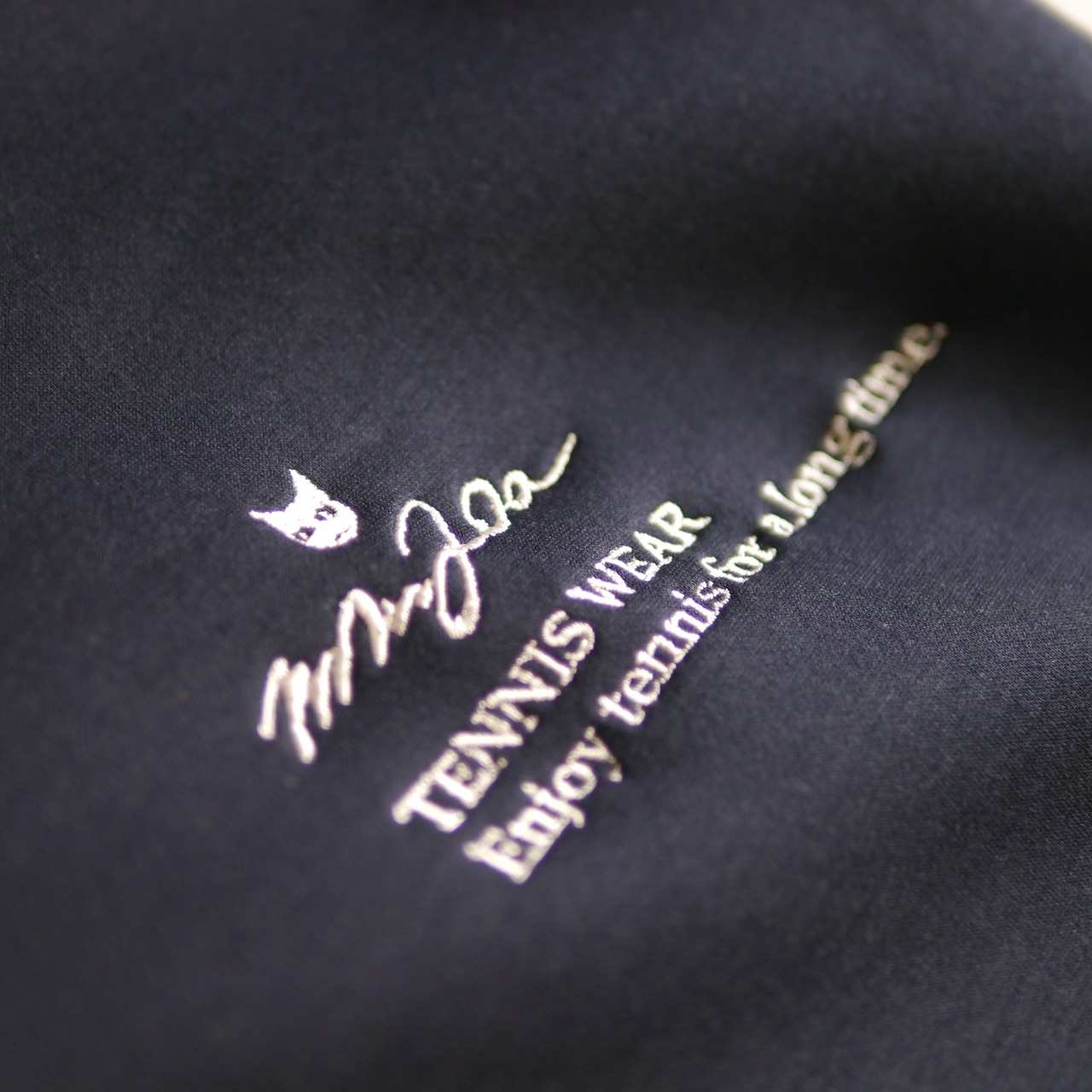 Slogan.ダンボールニットパンツ_ネイビー