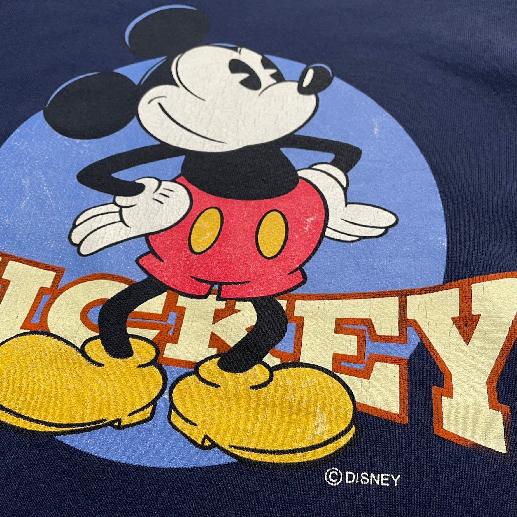 HANES】90s USA製 Disney ミッキーマウス Mickey Mouse ロゴ プリント 