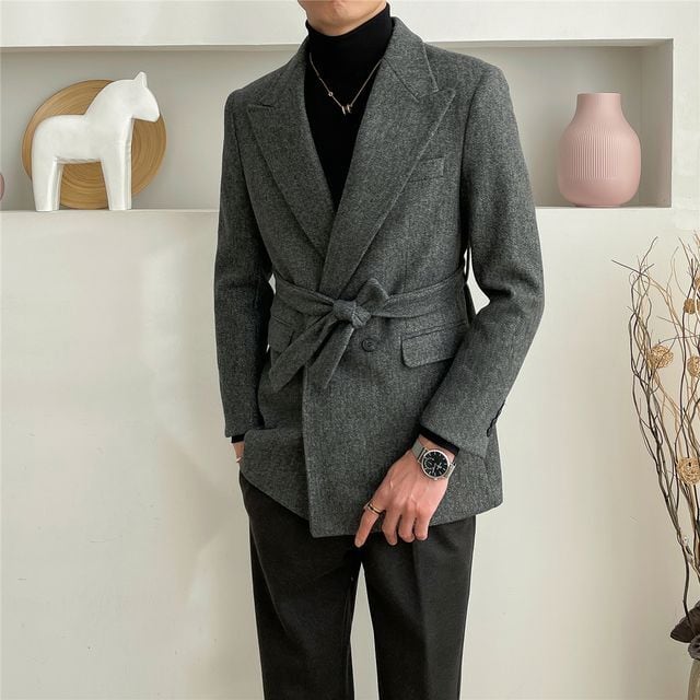 【予約販売】テーラードジャケット ウエストマーク ジャケット アウター メンズ 無地 ブラック ホワイト グレー カジュアル パーティー 結婚式 二次会 パーティー エレガント 韓国トレンド 大きいサイズ 春 秋 冬 M/L/XL/2XL/3XL