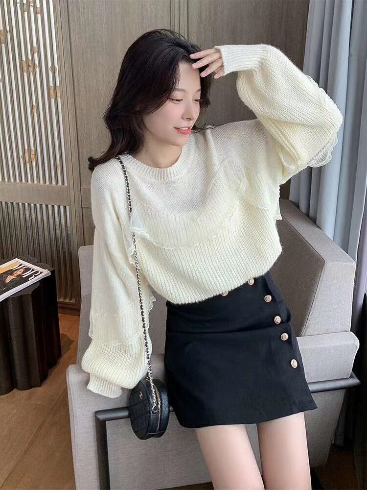 フロントチュールニット